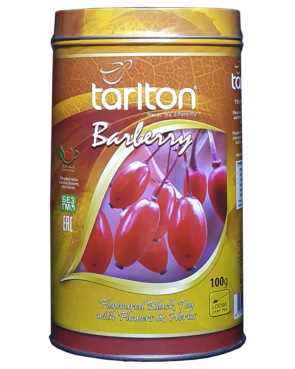 

Чай черный Барбарис Tarlton Black Tea Barberry ж/б 100 г (54322)