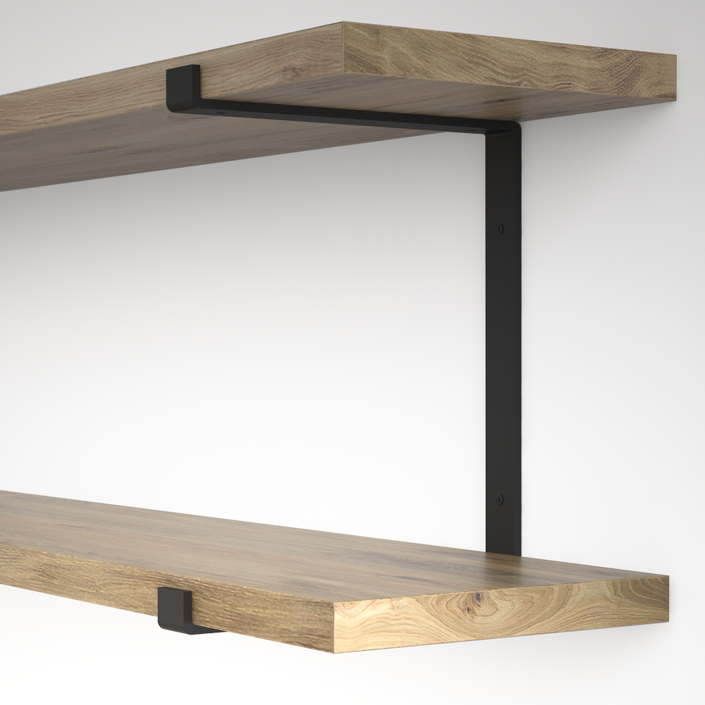 

Кронштейн для полки из металла 262×30mm, H=340mm, Черный