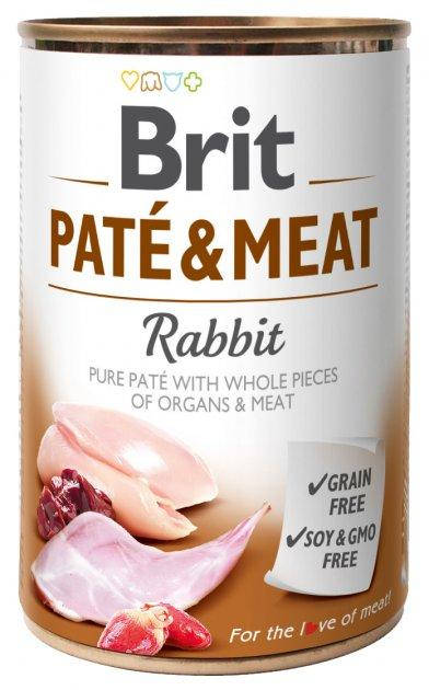 

Влажный корм Brit Pate & Meat Dog с кроликом - 400 г