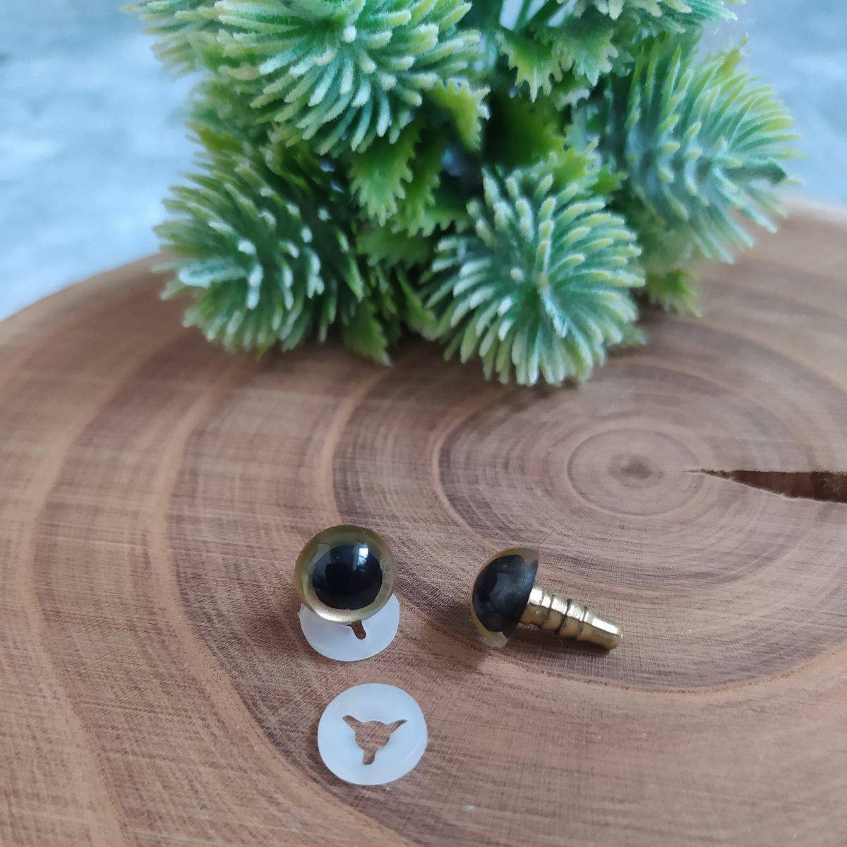 

Очі золотисті 8мм на безпечному кріпленні