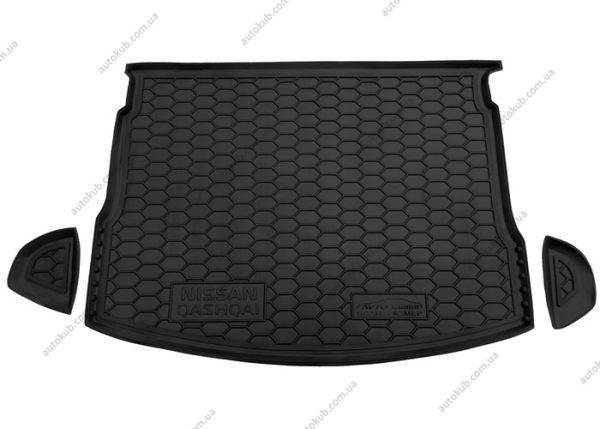 

Модельный коврик в багажник для Nissan Qashqai 2007-2010 (Avto-Gumm), Темно-серый