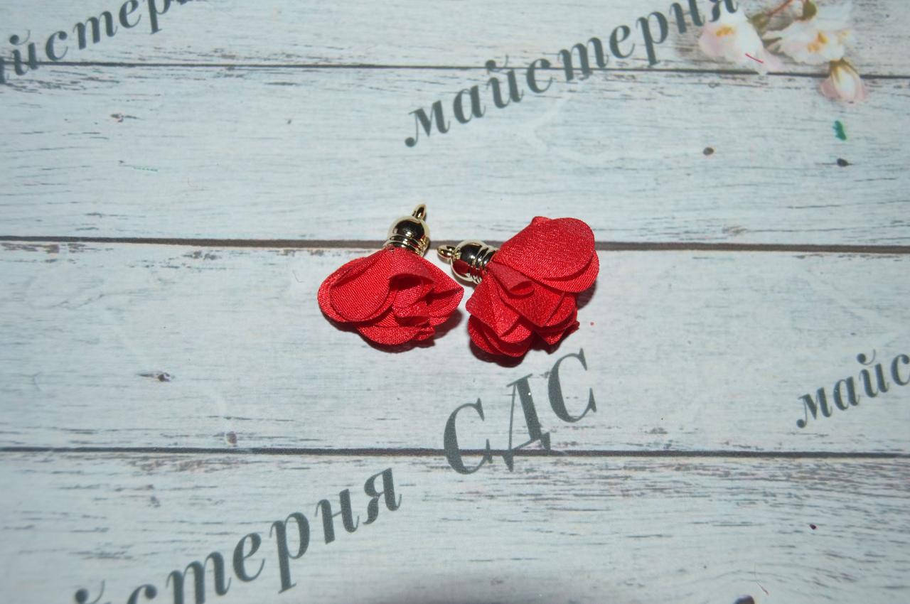 

Подвеска шифоновая Цветочек 2,5*3см цвет-красный