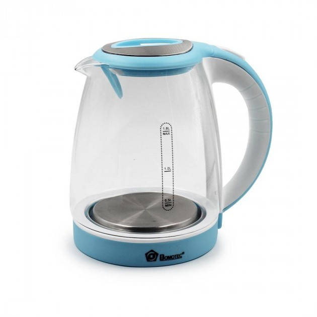 

Электрочайник стеклянный Domotec MS-8111 1.8 л Голубой