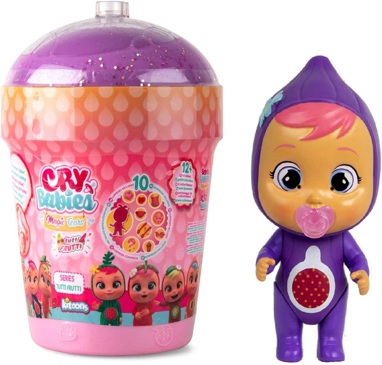 

Cry Babies плачущий малыш c домиком смузи Тутти Фрутти, набор пупс-сюрприз Magic Tears-Tutti Frutti IMC Toys
