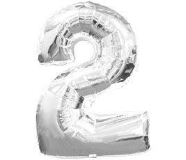 

Фольгована цифра "2" Срібло (100см) Flexmetal, Серебристый