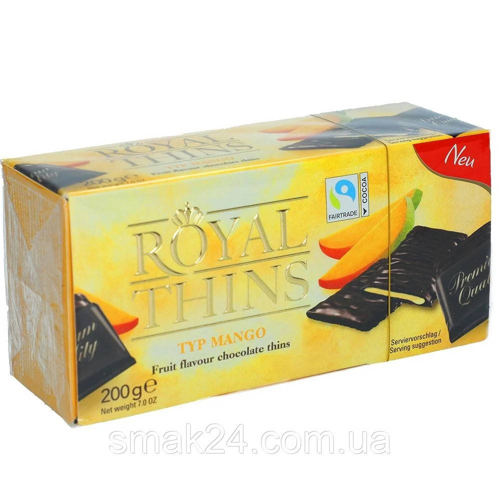 

Конфеты шоколадные Royal Thins Mango 200 г Германия