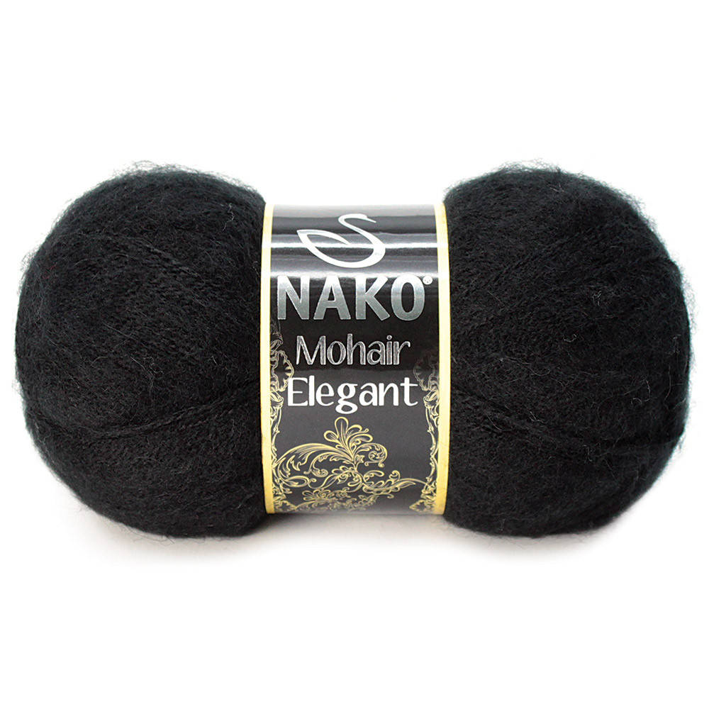 

Nako Mohair Eligant черный № 217/ Delicate 6130