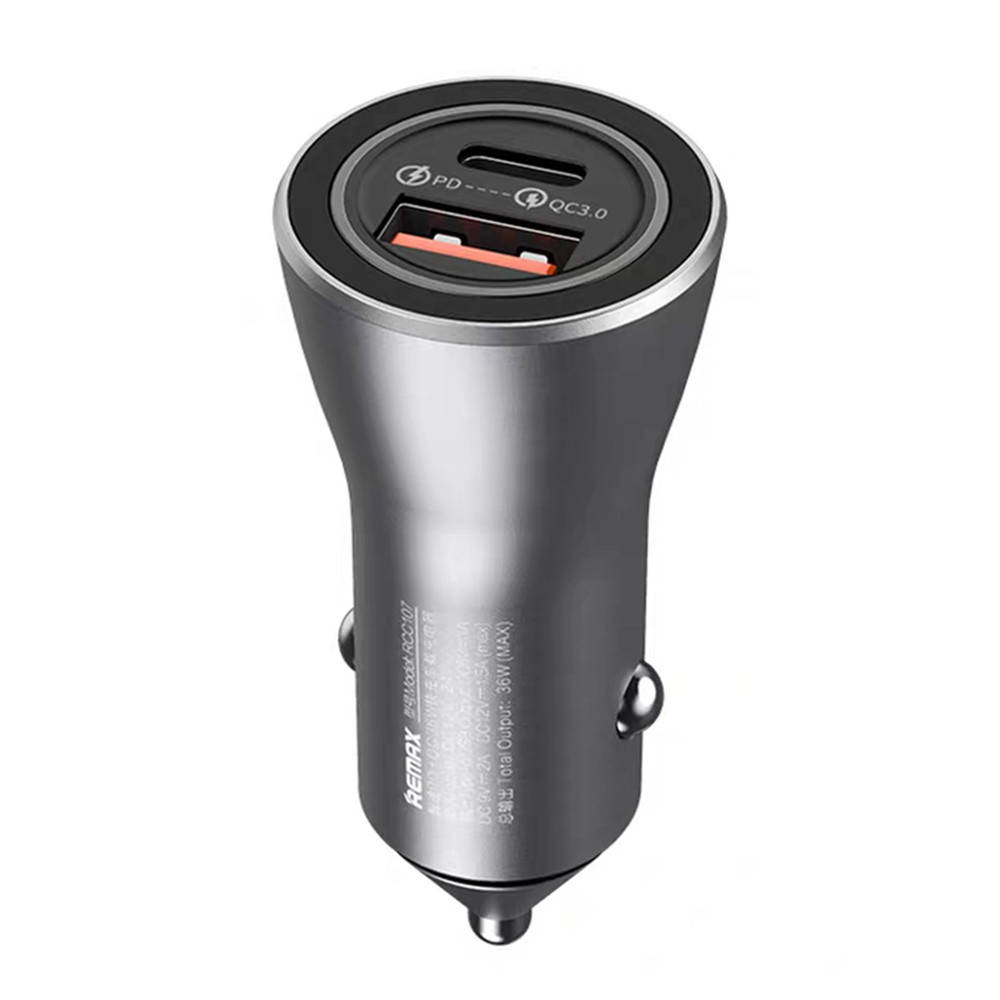 

Автомобильное зарядное устройство Remax RCC107 USB-QC3.0 PD3.0 Type-C (3A/36W) - Black