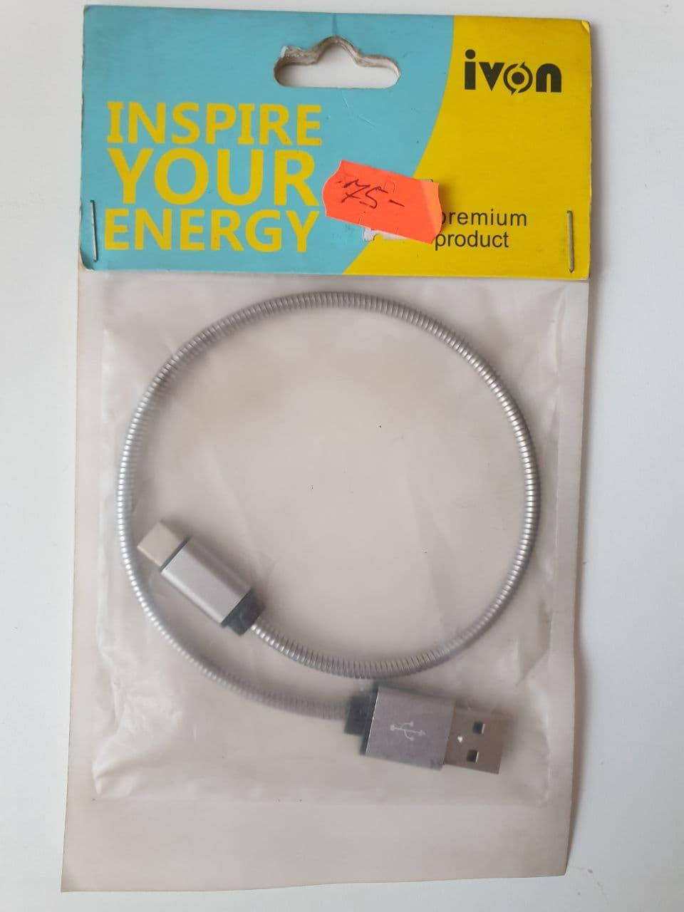 

Кабель ivon USB/Type-C, Серый