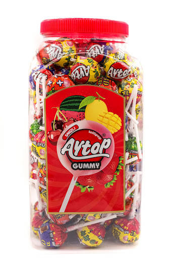 

Леденцы на палочке со жвачкой Aytop gummy 30гр 80шт
