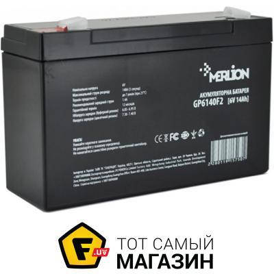 

Аккумулятор свинцово-кислотный Merlion Батарея к ИБП Merlion 6V-14Ah (GP614F2)