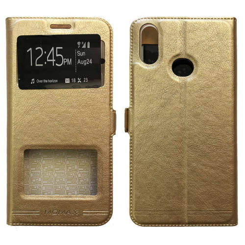 

Чехол книга для Samsung Galaxy A10s с магнитной застежкой книжка на телефон самсунг а10с золотая WND