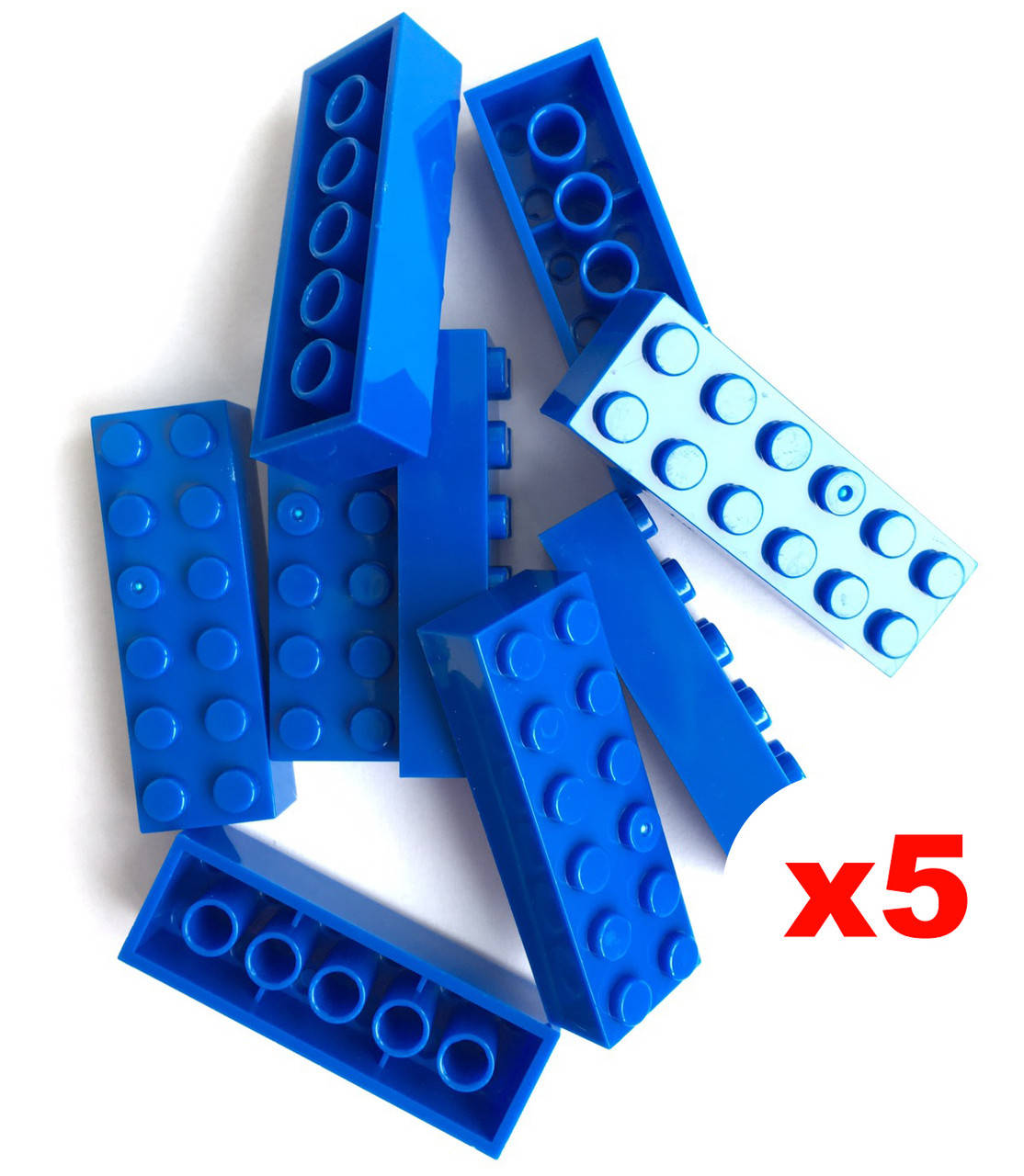 

Кубики 2х6 пина, стандарт Лего Classic (синий) 5 шт