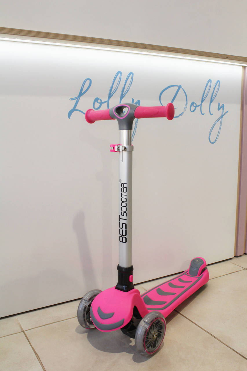 

Самокат трехколесный Best Scooter Maxi Макси складной, Розовый