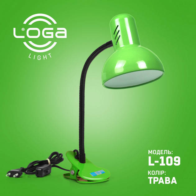 

Настольная лампа с прищепкой ТМ LOGA Light L-109 "Трава", Салатовый