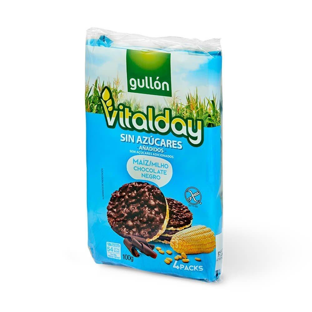 

Хлебцы кукурузные GULLON Vitalday с шоколадом без сахара, 100 г, 8шт/ящ
