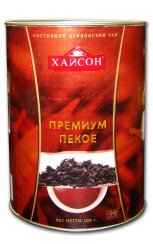 

Чай чёрный крупнолистовой Hyson Premium Pekoe 100 г в жестяной банке
