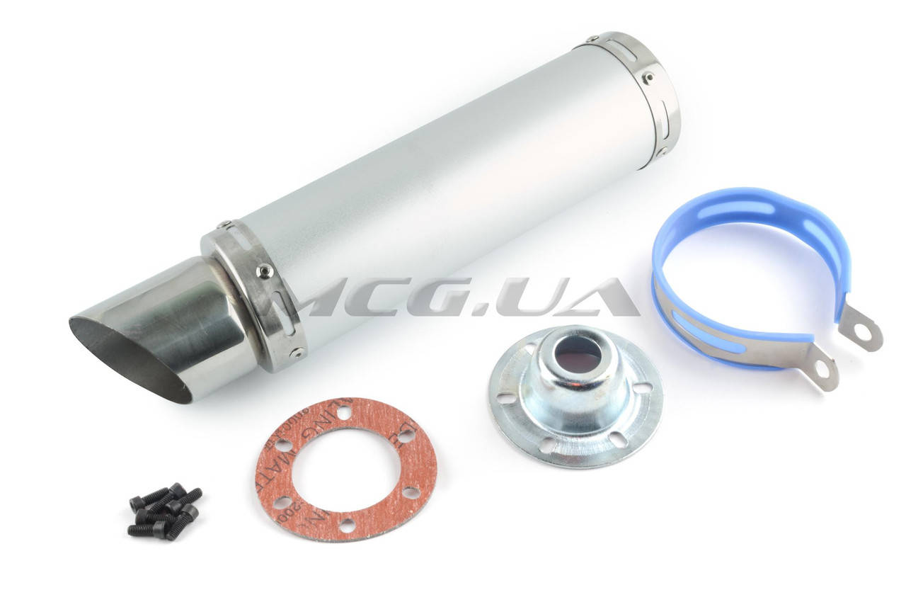 

Глушитель (тюнинг) на мототехнику 235*88mm, креп. Ø48mm (нержавейка, овал, хром, прямоток)