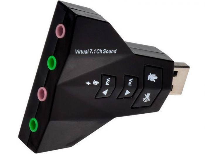 

Контроллер звуковая карта USB-sound card (7.1) 3D sound