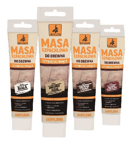 

Шпаклівка для дерева швидковисихаюча DRAGON Біла 150g