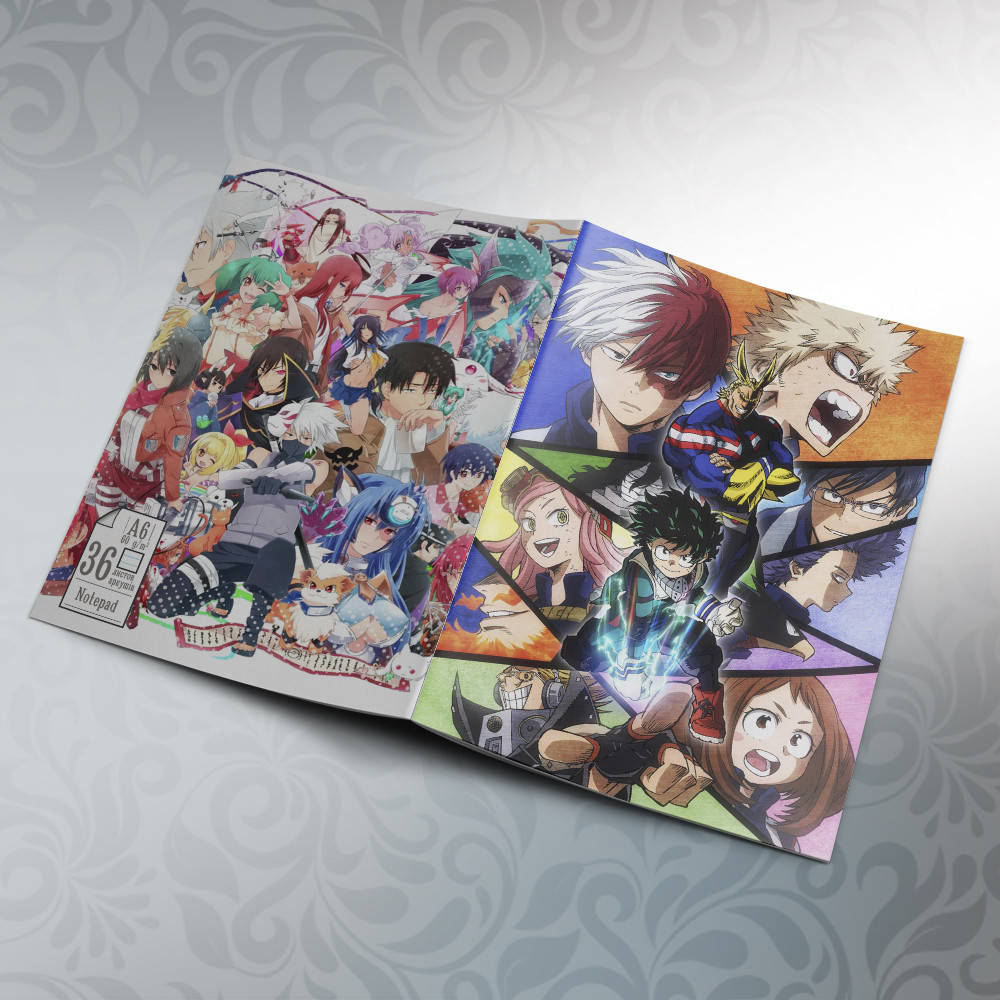 

Блокнот Аниме А6 на скобе Boku no hero academy 36 листов 04