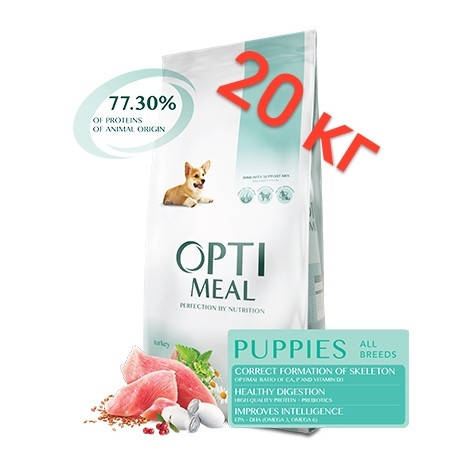 

Optimeal Puppy All Breed Сухой корм для щенков всех пород с индейкой 20 кг