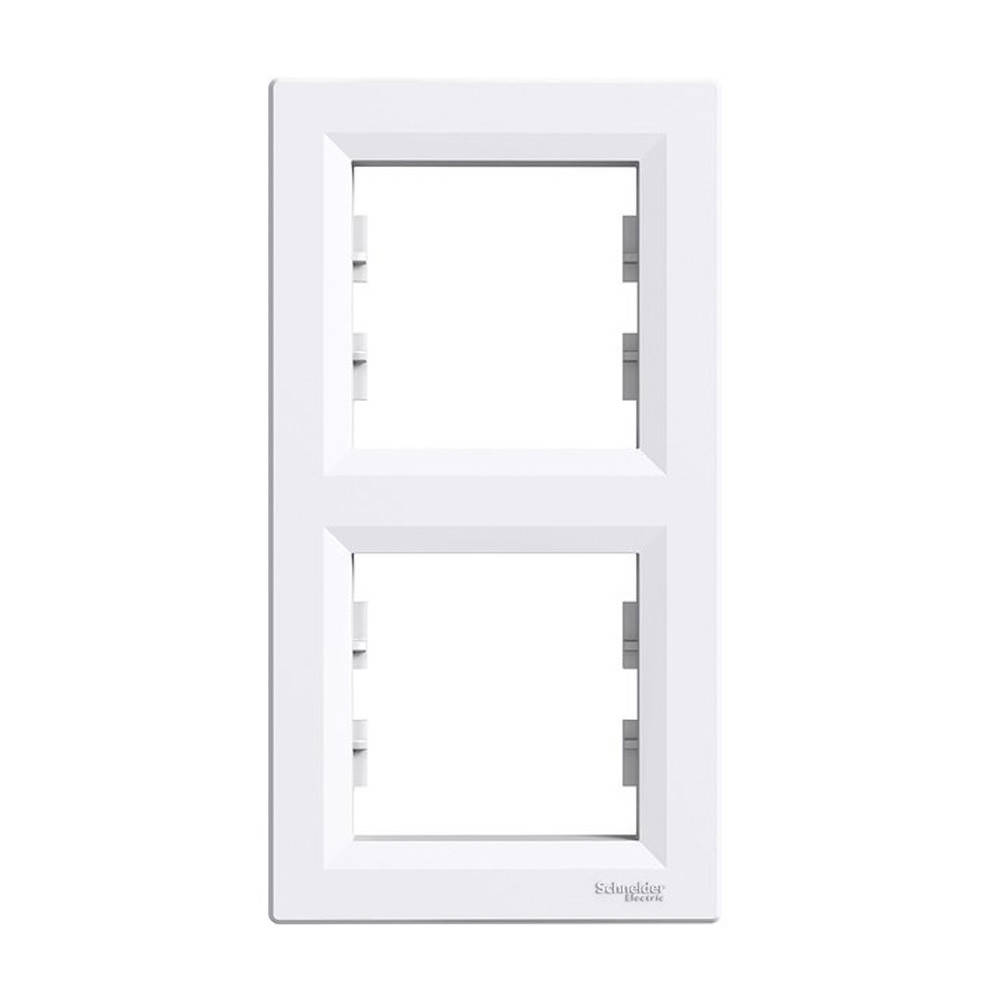 

Рамка двухместная Schneider Electric Asfora EPH5810221 вертикальная белая