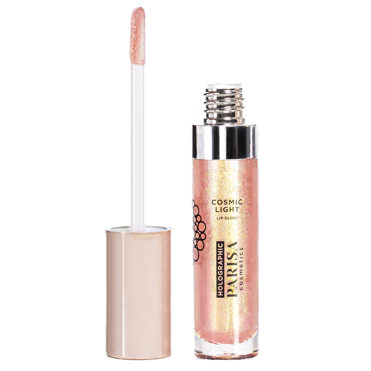 

Блеск для губ Parisa Cosmetics голографический LG-612 HG тон 104 Золотисто-розовый