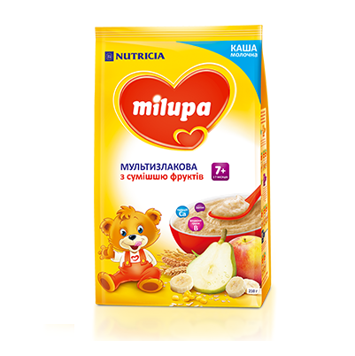 

Молочная каша Milupa мультизлаковая со смесью фруктов,210г