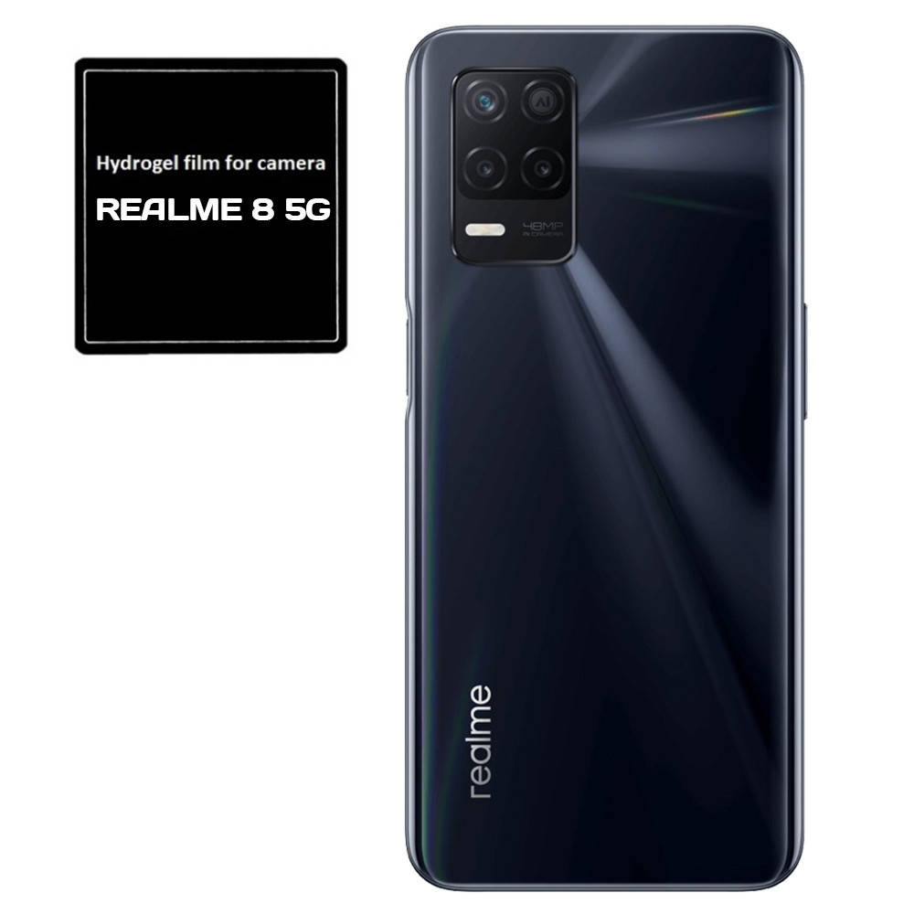

Противоударная гидрогелевая пленка Hydrogel Film для Realme 8 5G на камеру 3 шт, Transparent