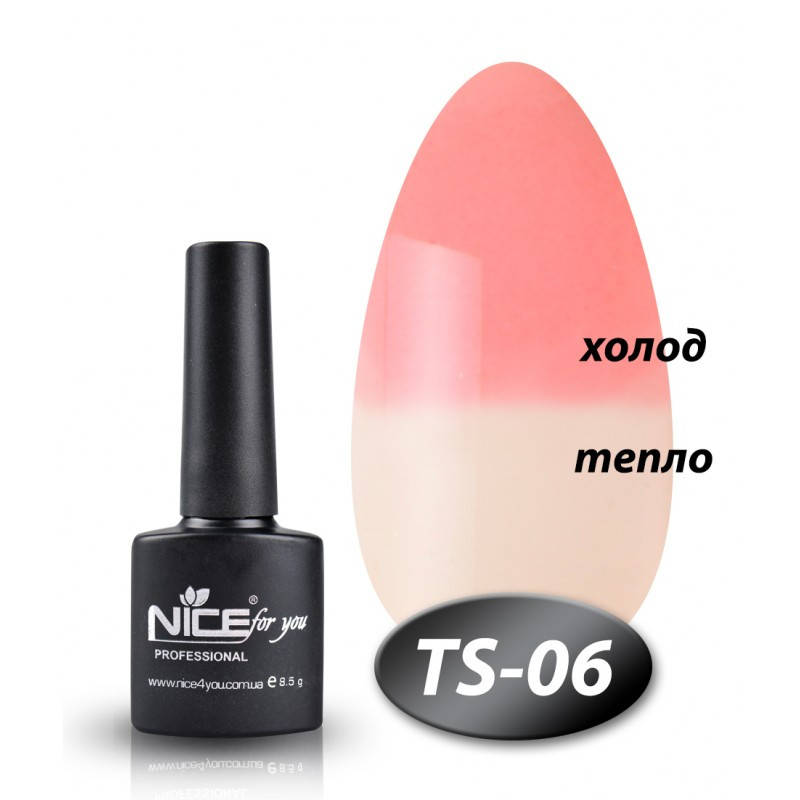 

Термо гель лак TS-06 Nice for you перламутрово-розовый, бело-лиловый 8,5 мл