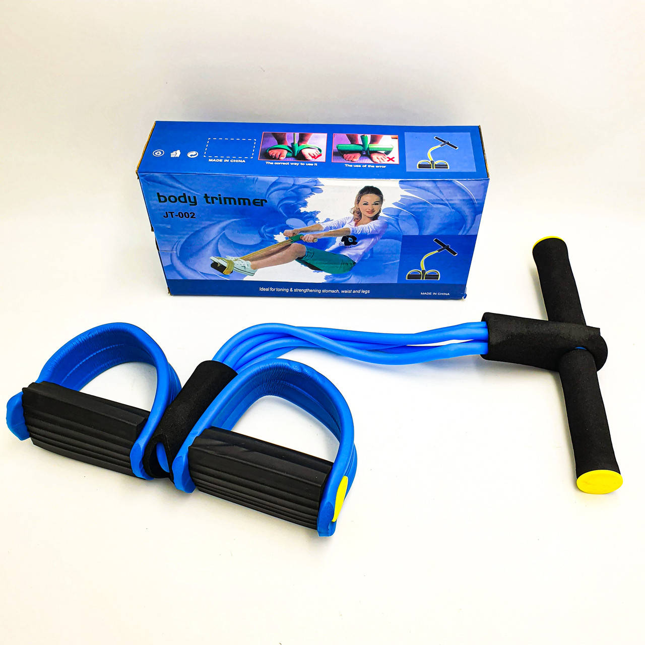 

Эспандер тренер для фитнеса тренажер неопреновый Body Trimmer голубой, Эксклюзивный