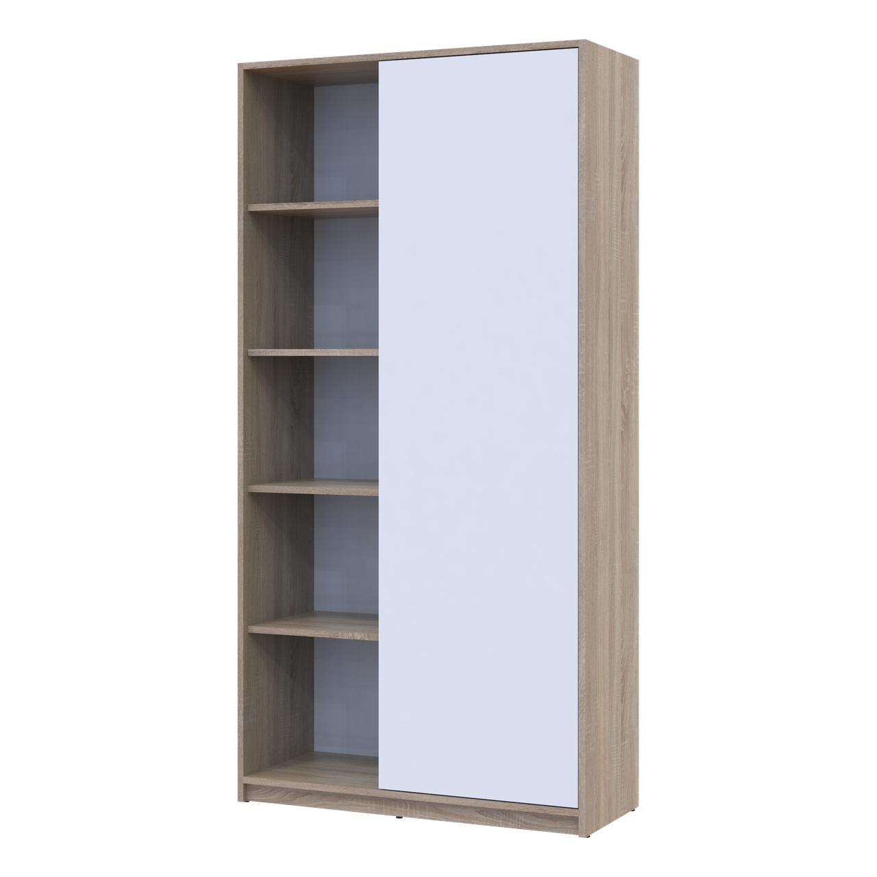 Розпашна Шафа Doros Студент Дуб Сонома/Білий 90х38х180 (40908067) 4