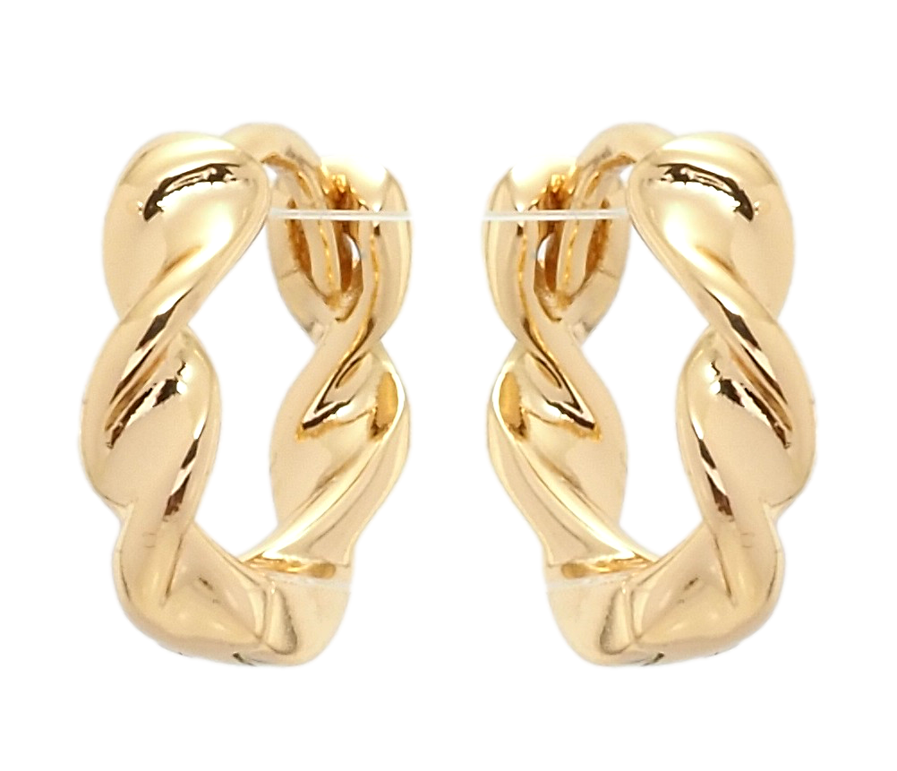 

Серьги Xuping Позолота 18K колечки "Крученные"