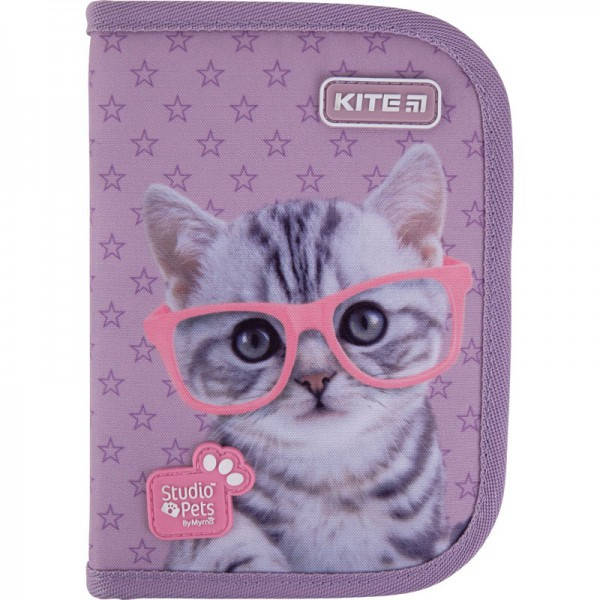 

Пенал без наполнения 1 отделение 1 отворот Kite Education 2021 Studio Pets SP21-621