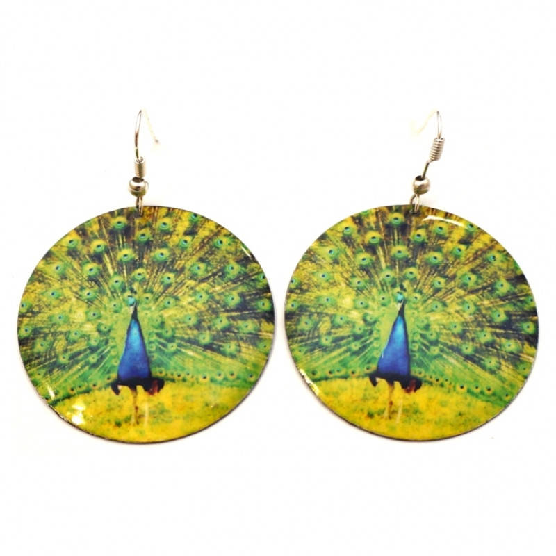 

Серьги "Хиппи" Павлин №1 Круг