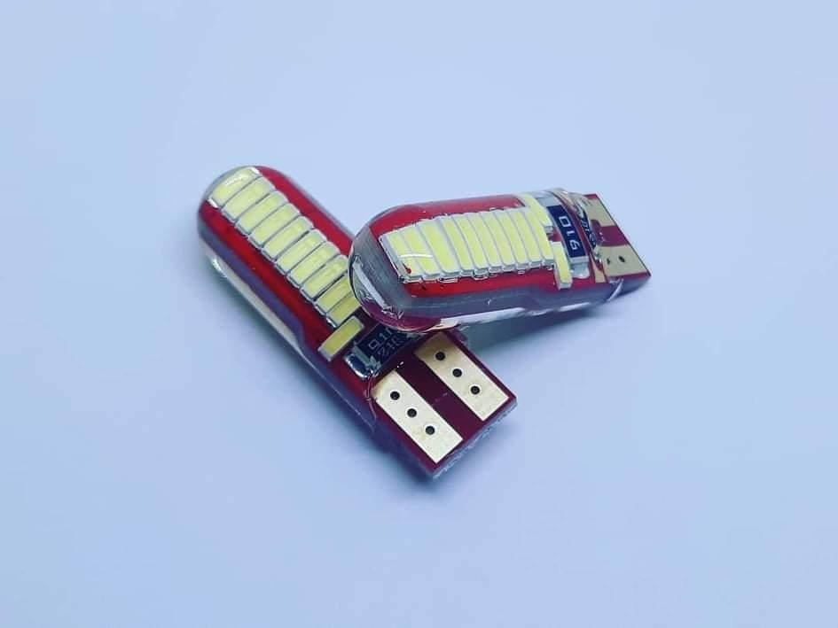 

Лампа T10(W5W)БЦ 12V LED 24х4014 white silicone-3