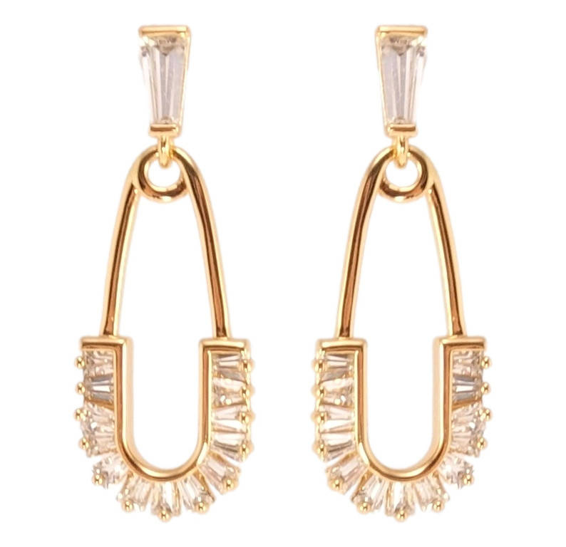 

Серьги Xuping QQMM Позолота 18K подвески на гвоздиках "Кристальные булавки"