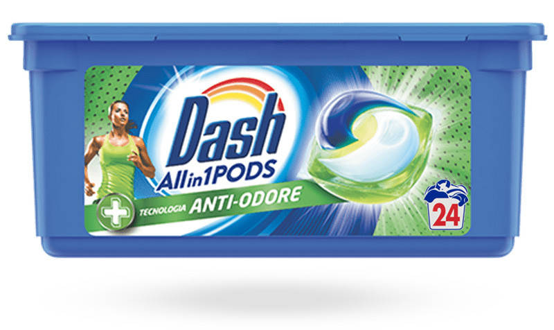 

Капсулы для стирки Dash Pods Технология защиты от запаха 24 шт