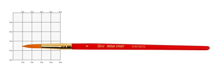 

Синтетика круглая, № 8, к.р. кисть ROSA START