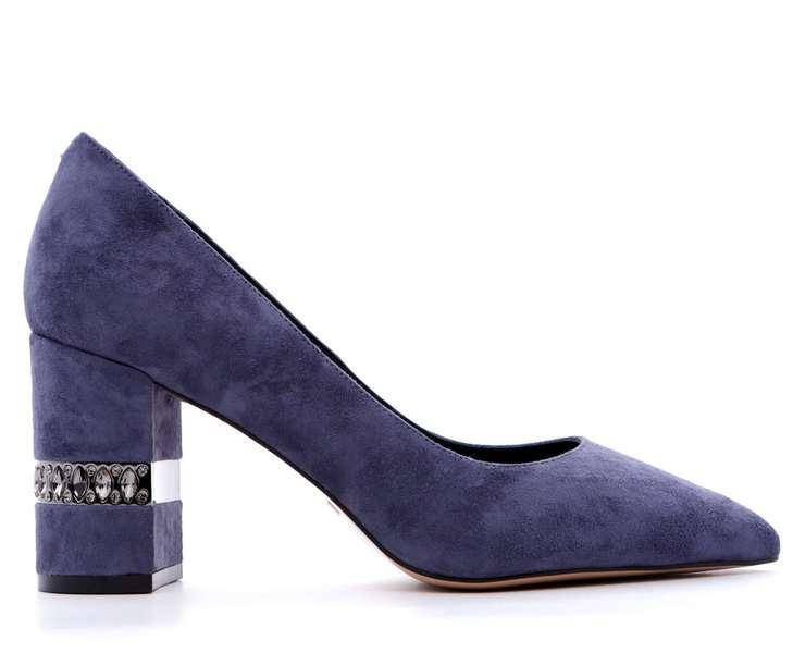 

Синие замшевые демисезонные туфли 39, Синий