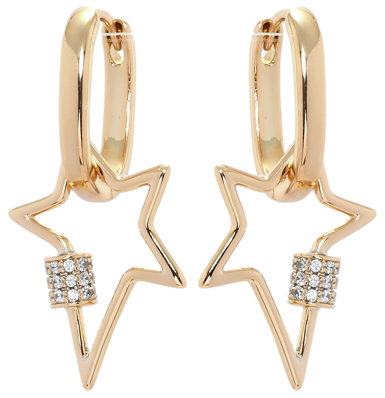 

Серьги Xuping Позолота 18K подвески на колечках "Звезды"