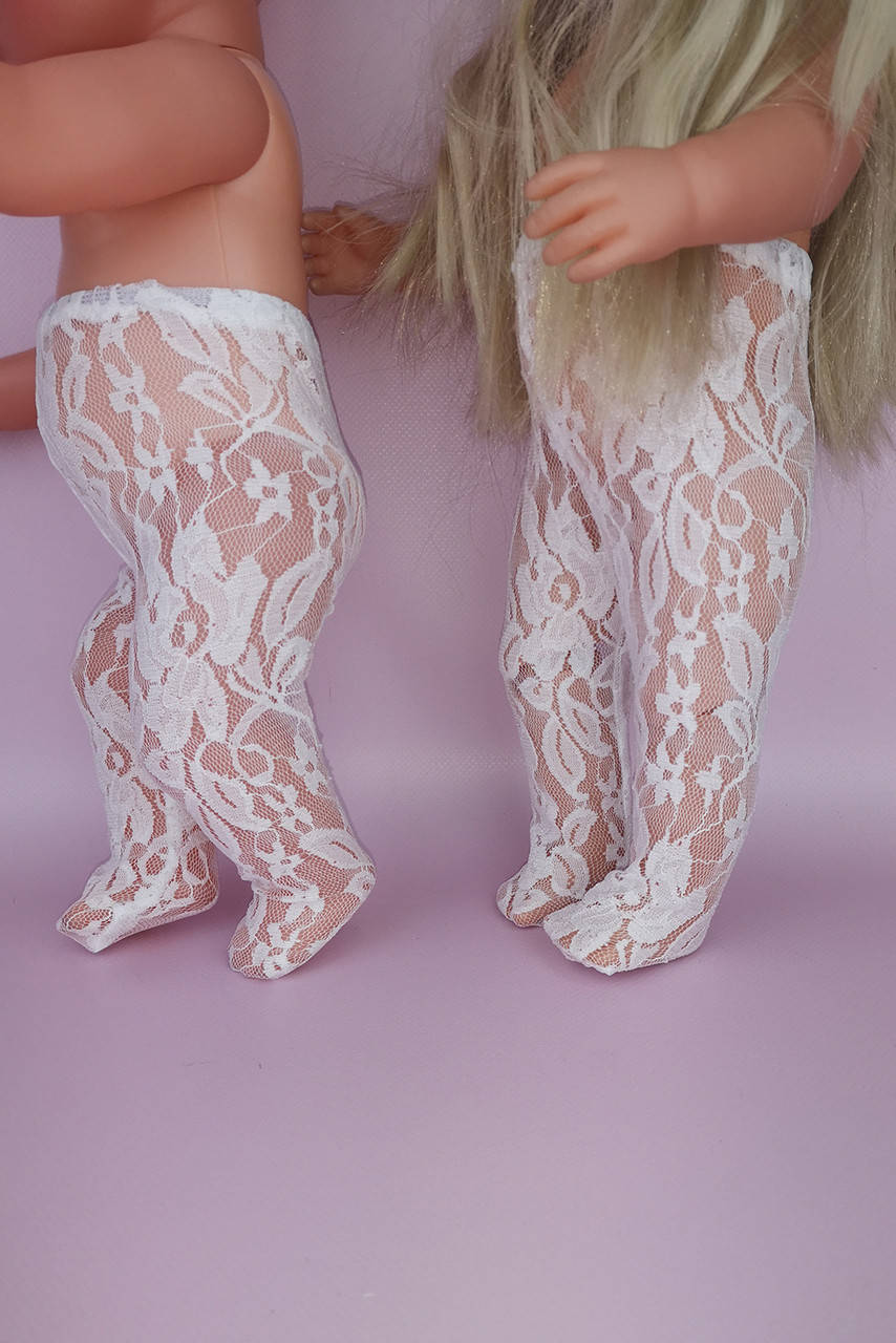 

Одежда для Baby Born - Колготки гипюровые белые