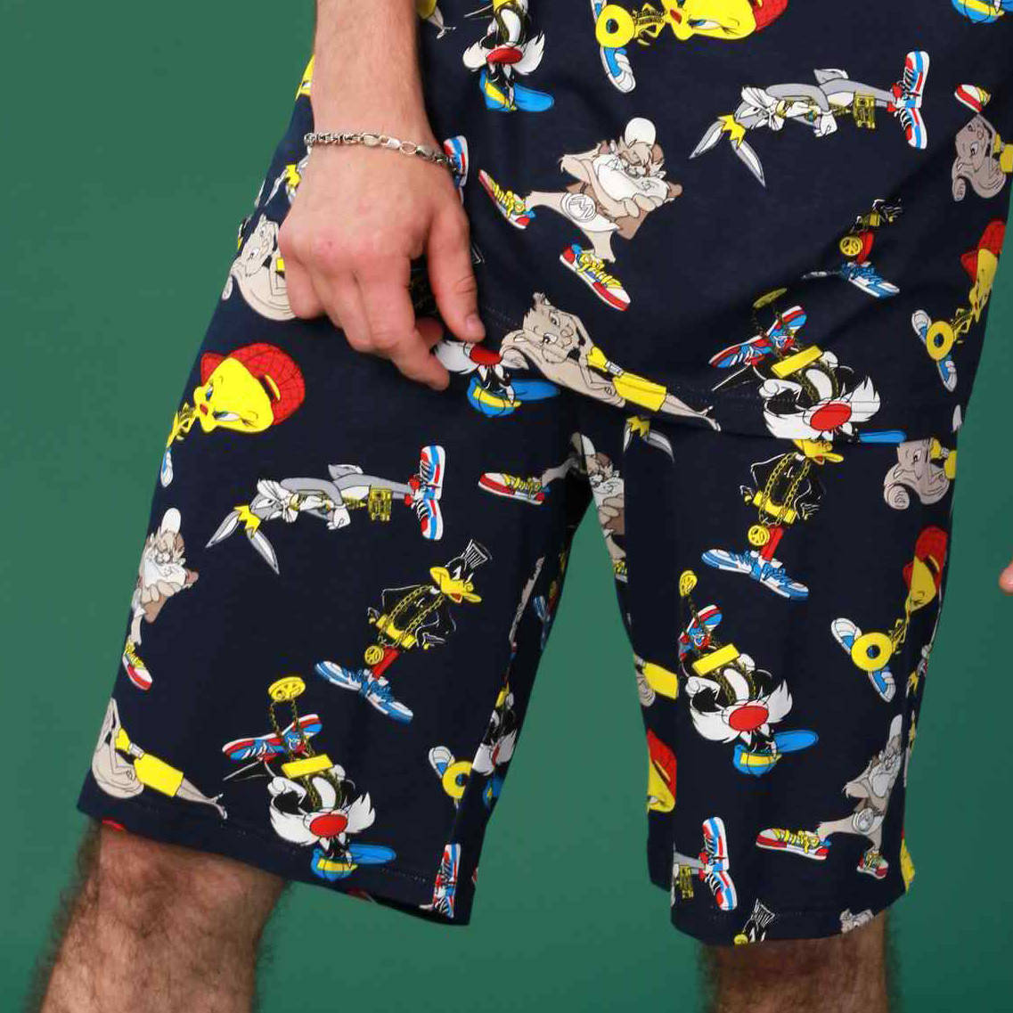 

Тонкие хлопковые шорты с мультяшным принтом Korobko, Белый