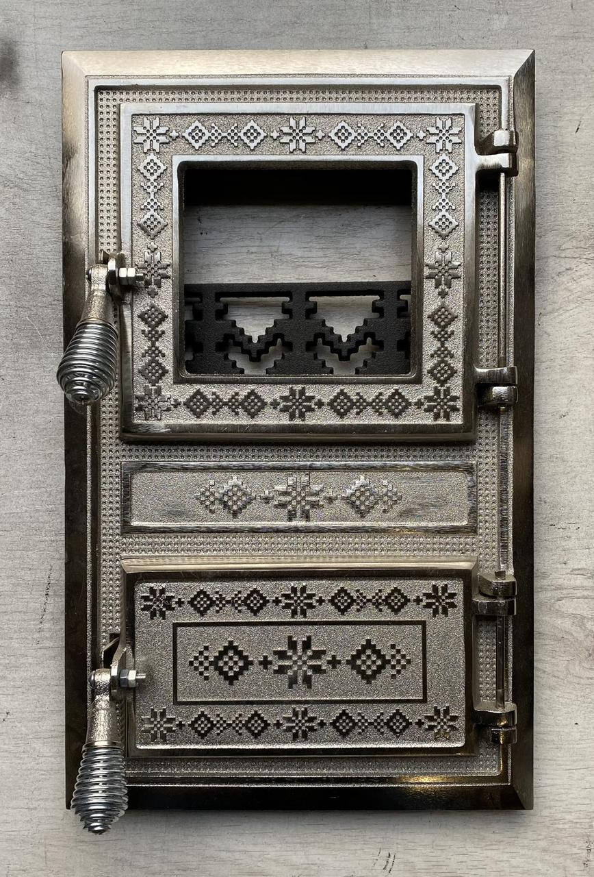 

Дверца для печи и барбекю 480х320мм, дверца печная со стеклом