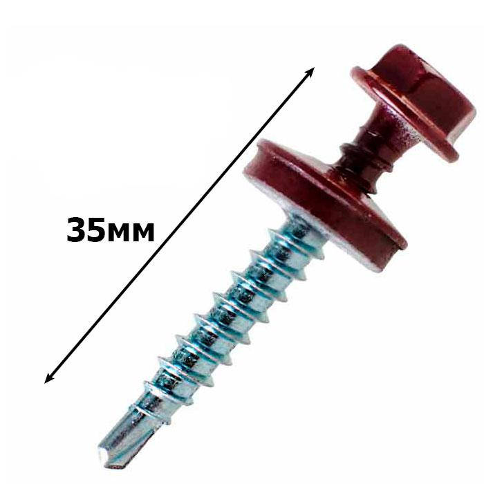 

Саморез кровельный RAL 3005(вишневый) \ 4,8х35 по дереву (250шт.)