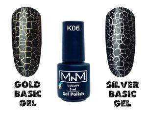 

Трескающийся гель-лак черный M-in-M K06 5 мл