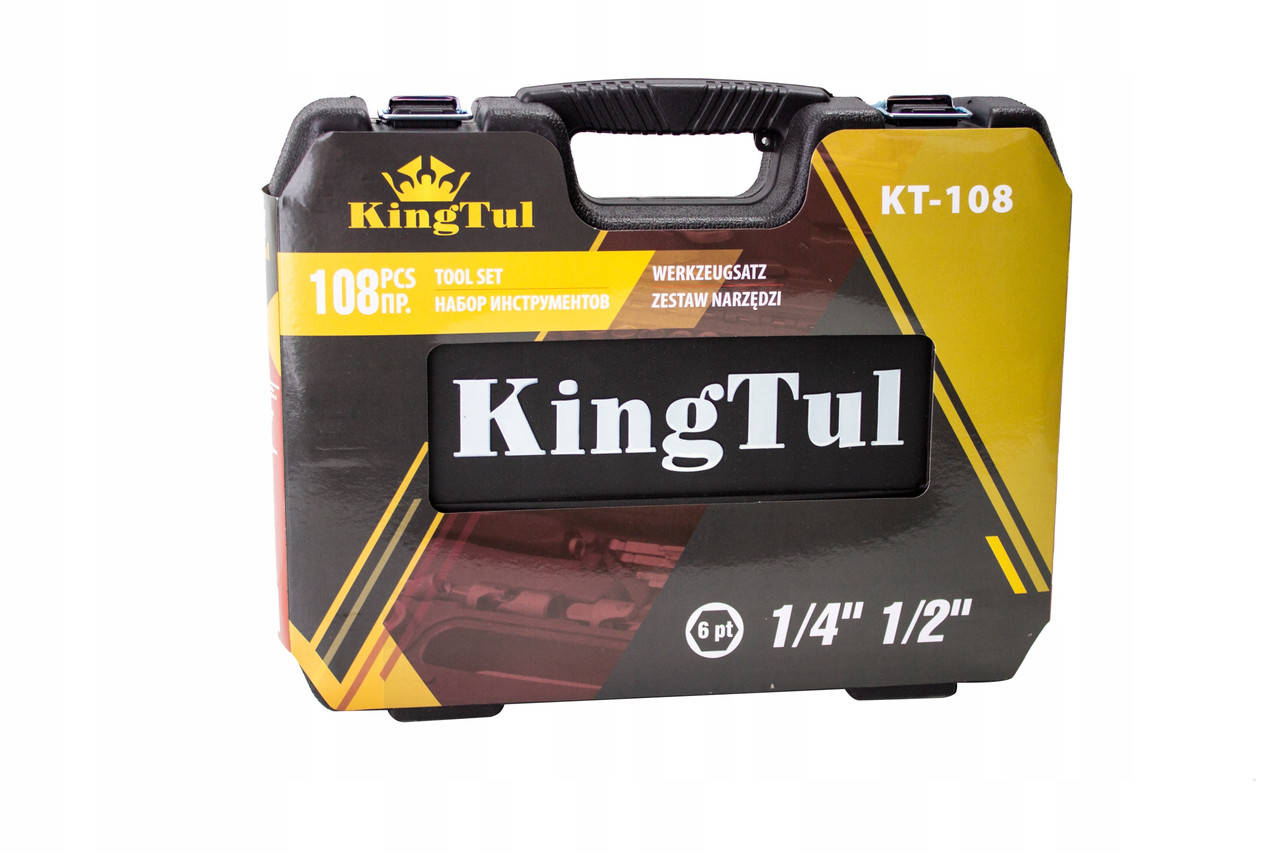 

Полупрофессиональный набор инструментов 1/2" - 1/4" 108 ед. King Tul