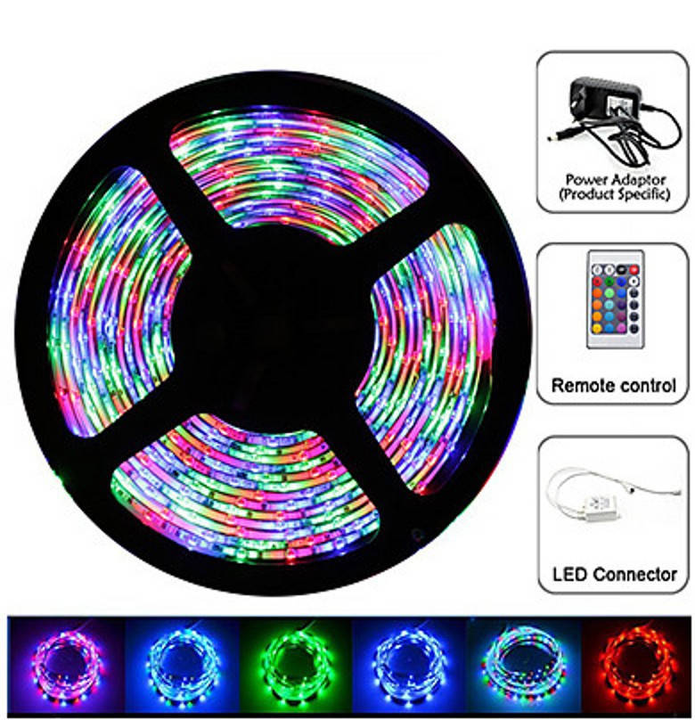 

Светодиодная LED лента RGB с пультом и блоком питания 3528 5м.
