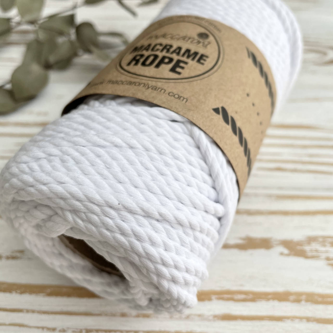

Эко шнур Macrame Rope 4 мм, цвет Белый